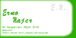 erno majer business card